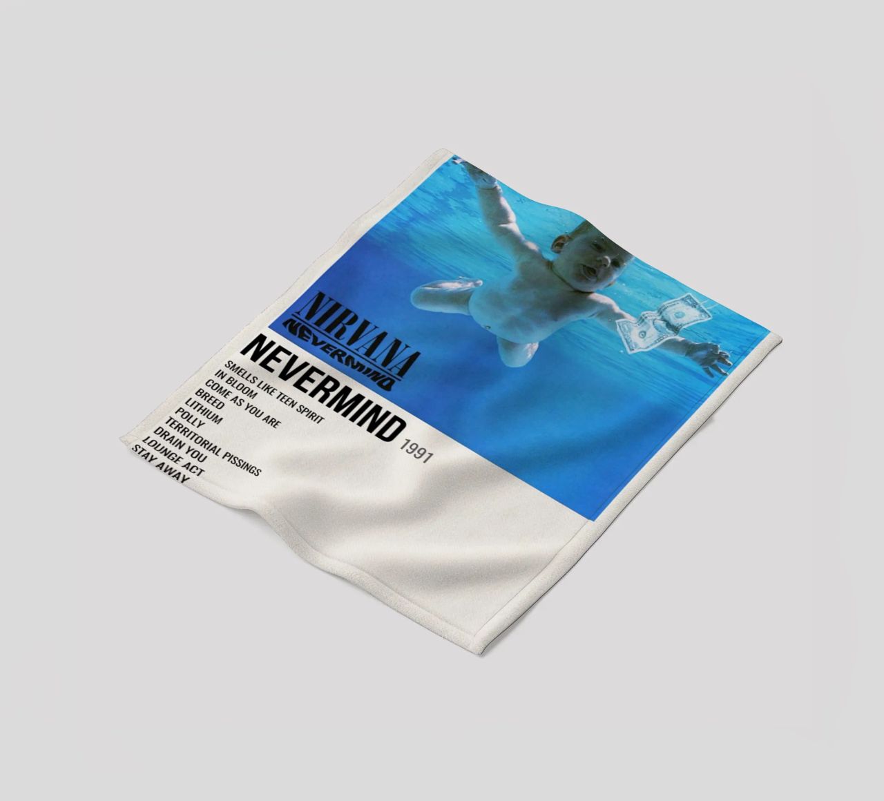 NIRVANA ‘NEVERMIND’ IN STORE 1992 coperta in pile da SoundStudio