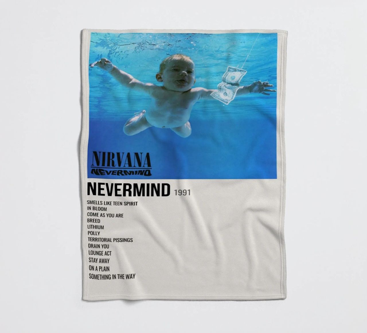NIRVANA ‘NEVERMIND’ IN STORE 1992 coperta in pile da SoundStudio
