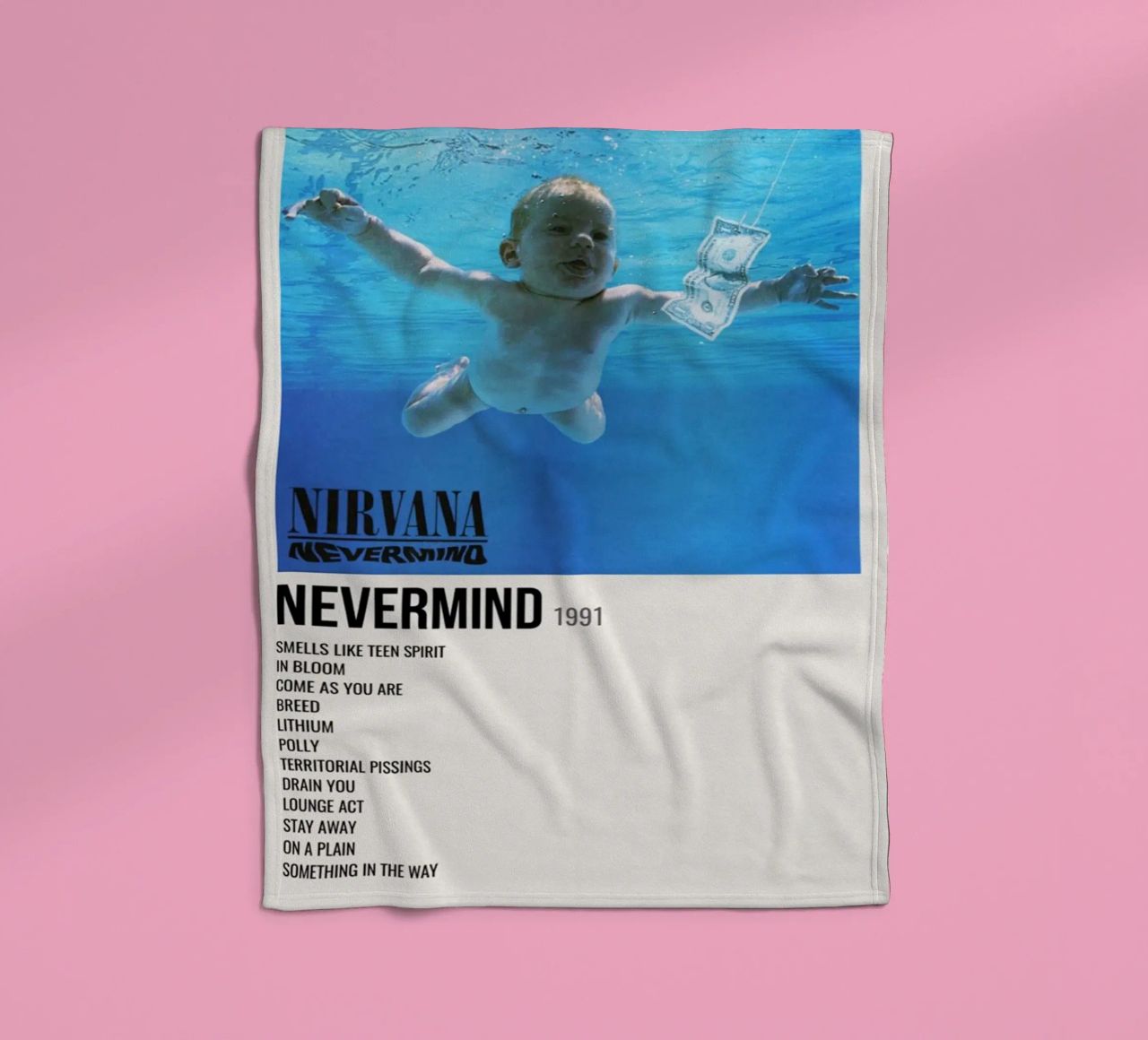 NIRVANA ‘NEVERMIND’ IN STORE 1992 coperta in pile da SoundStudio