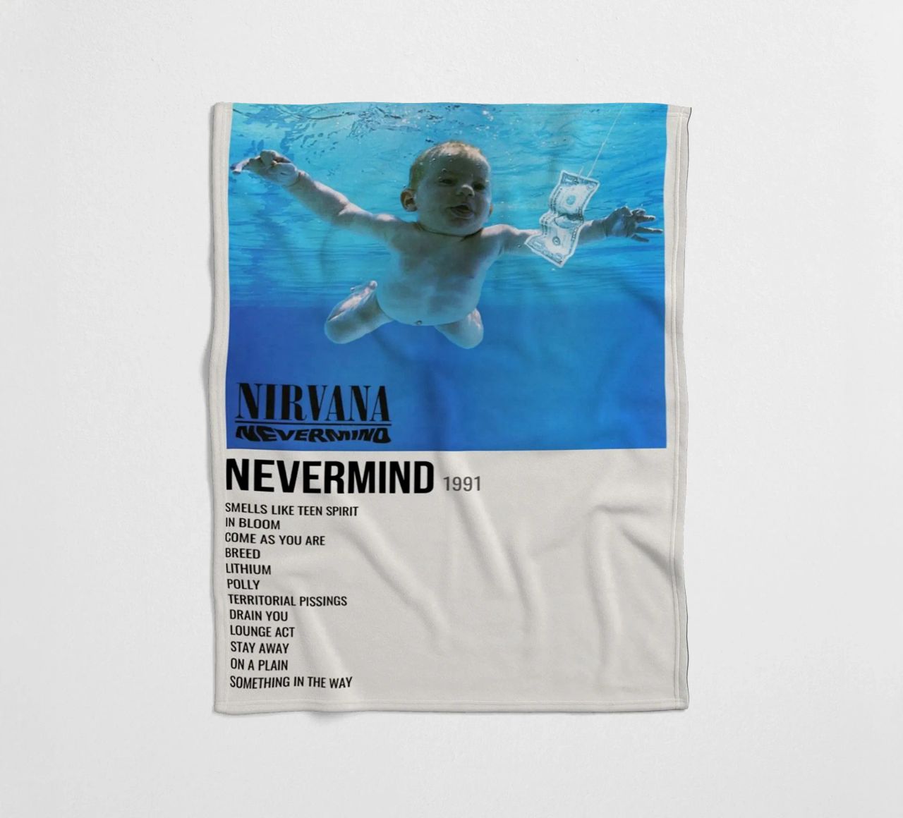 NIRVANA ‘NEVERMIND’ IN STORE 1992 coperta in pile da SoundStudio