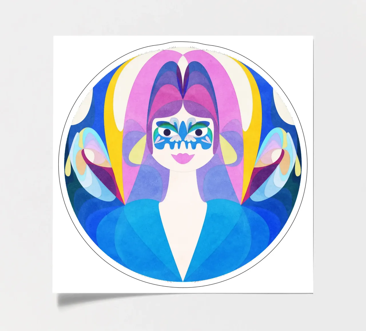 Glücklich, hier zu sein Stickerbogen von lovely lines