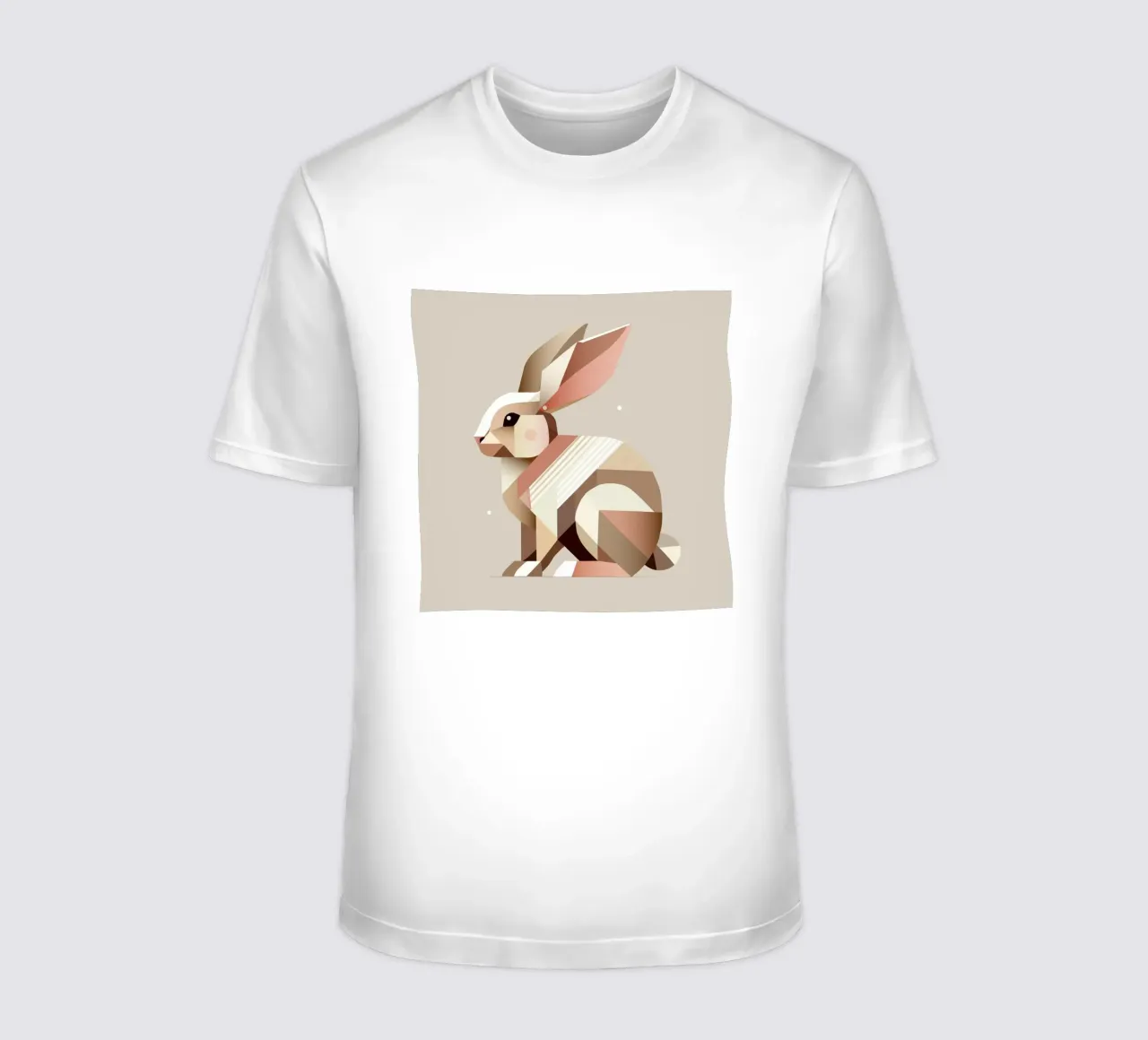 Charming geometry - The abstract rabbit t-shirt by namosh
