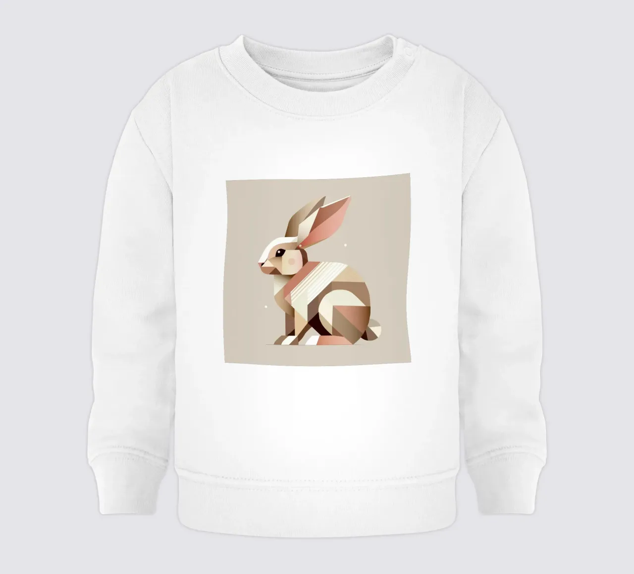 Charming geometry - The abstract rabbit baby sweatshirt by namosh