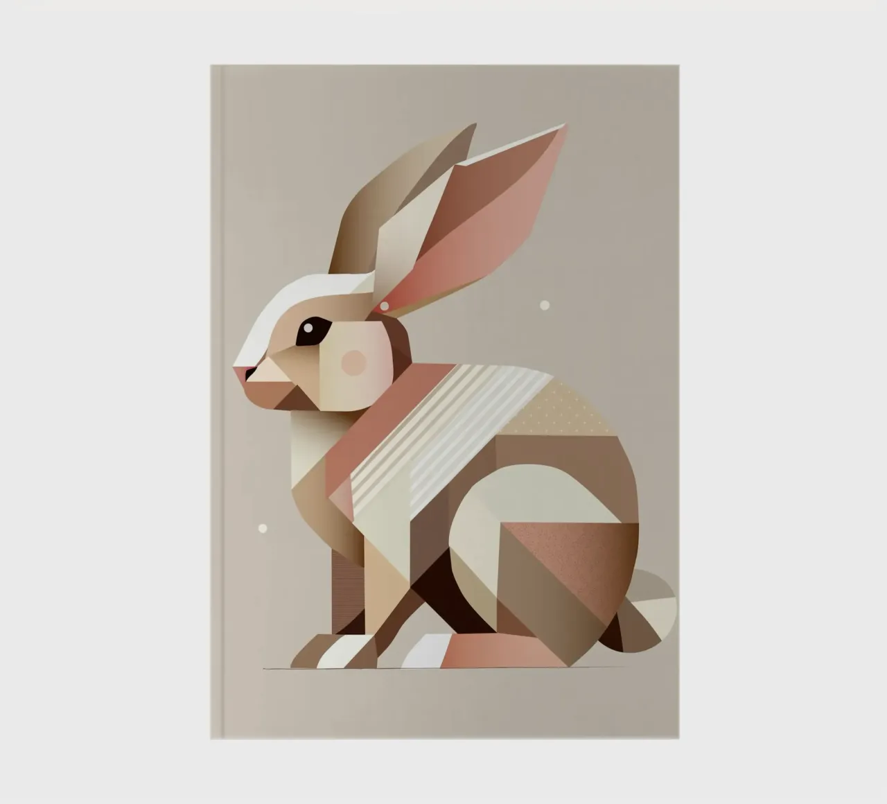 Charming geometry - The abstract rabbit notebook by namosh