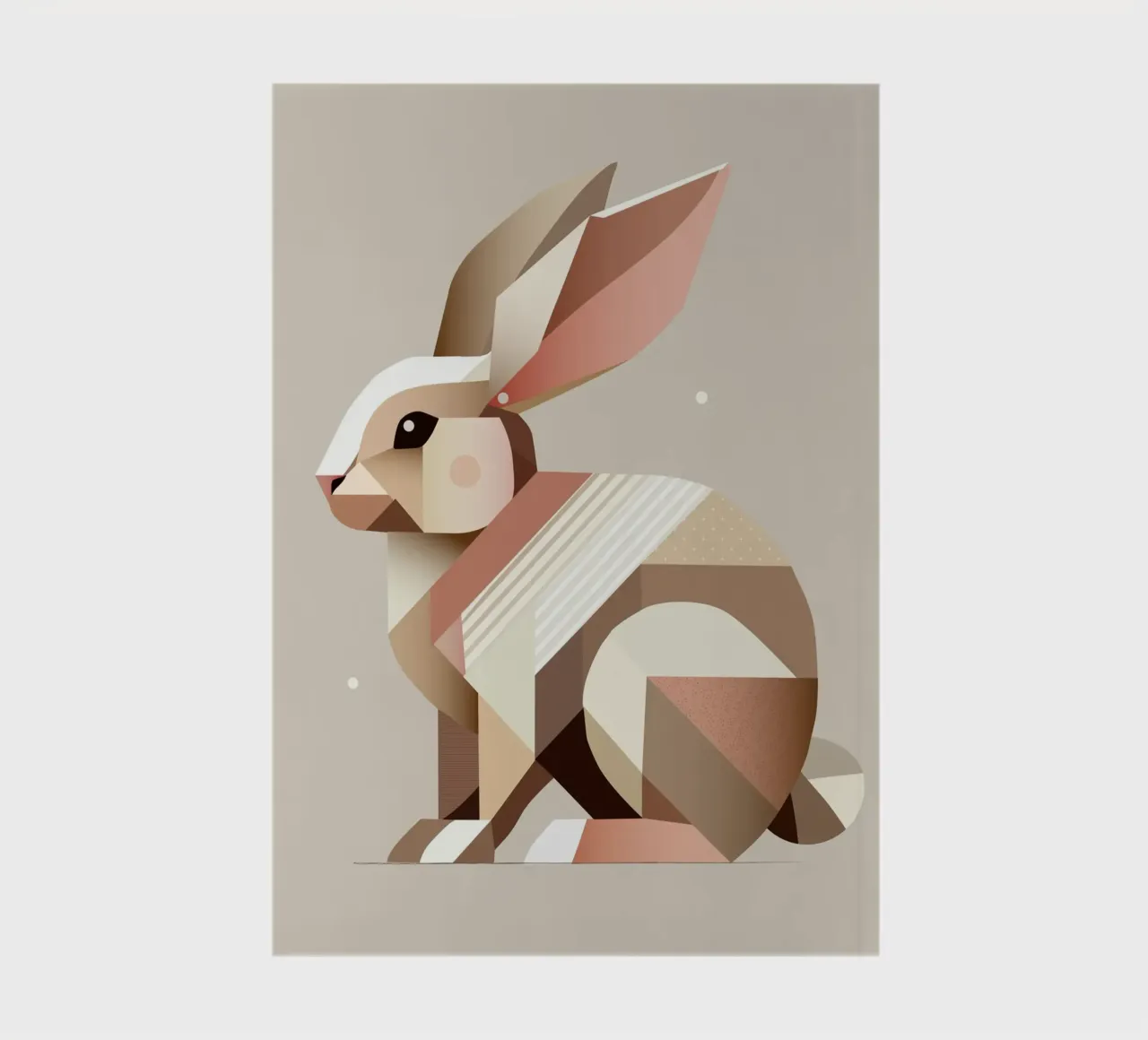 Charming geometry - The abstract rabbit notebook by namosh