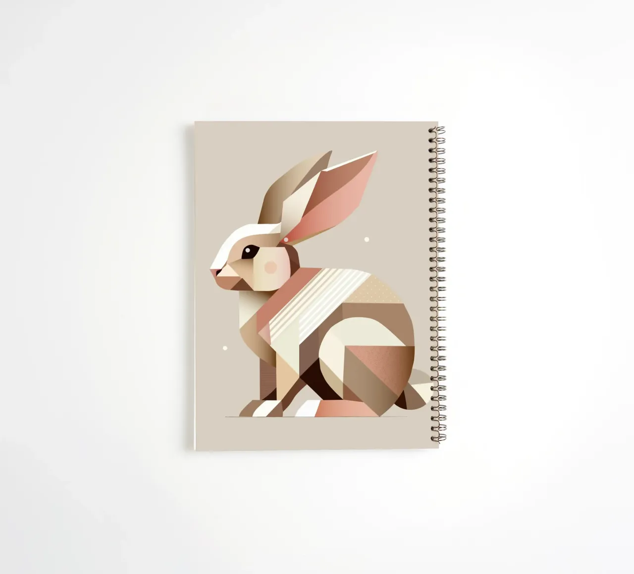 Charming geometry - The abstract rabbit spiral notebook by namosh