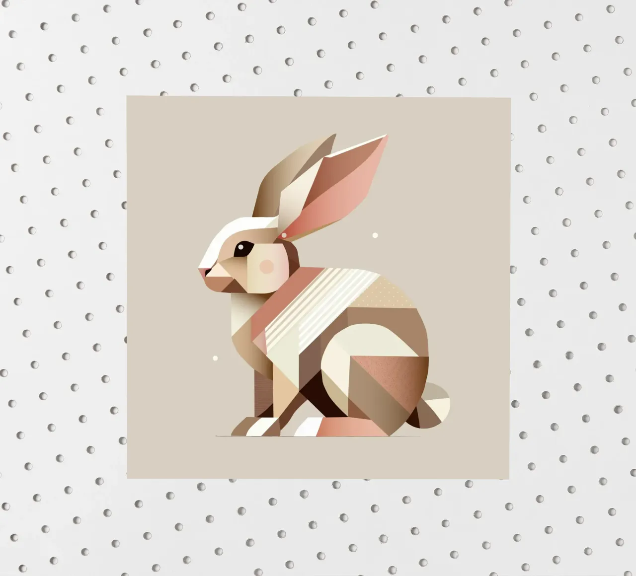 Charming geometry - The abstract rabbit sticker by namosh
