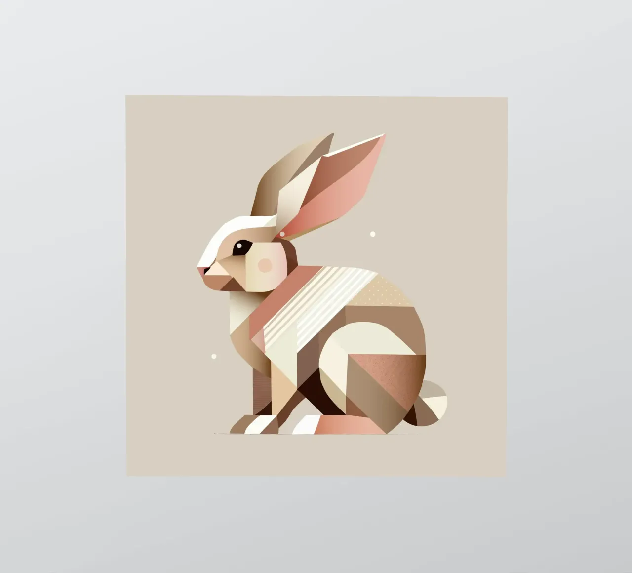 Charming geometry - The abstract rabbit sticker by namosh