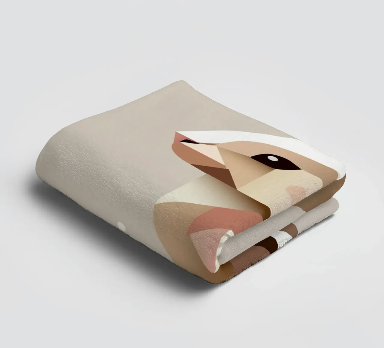 Charming geometry - The abstract rabbit towel by namosh
