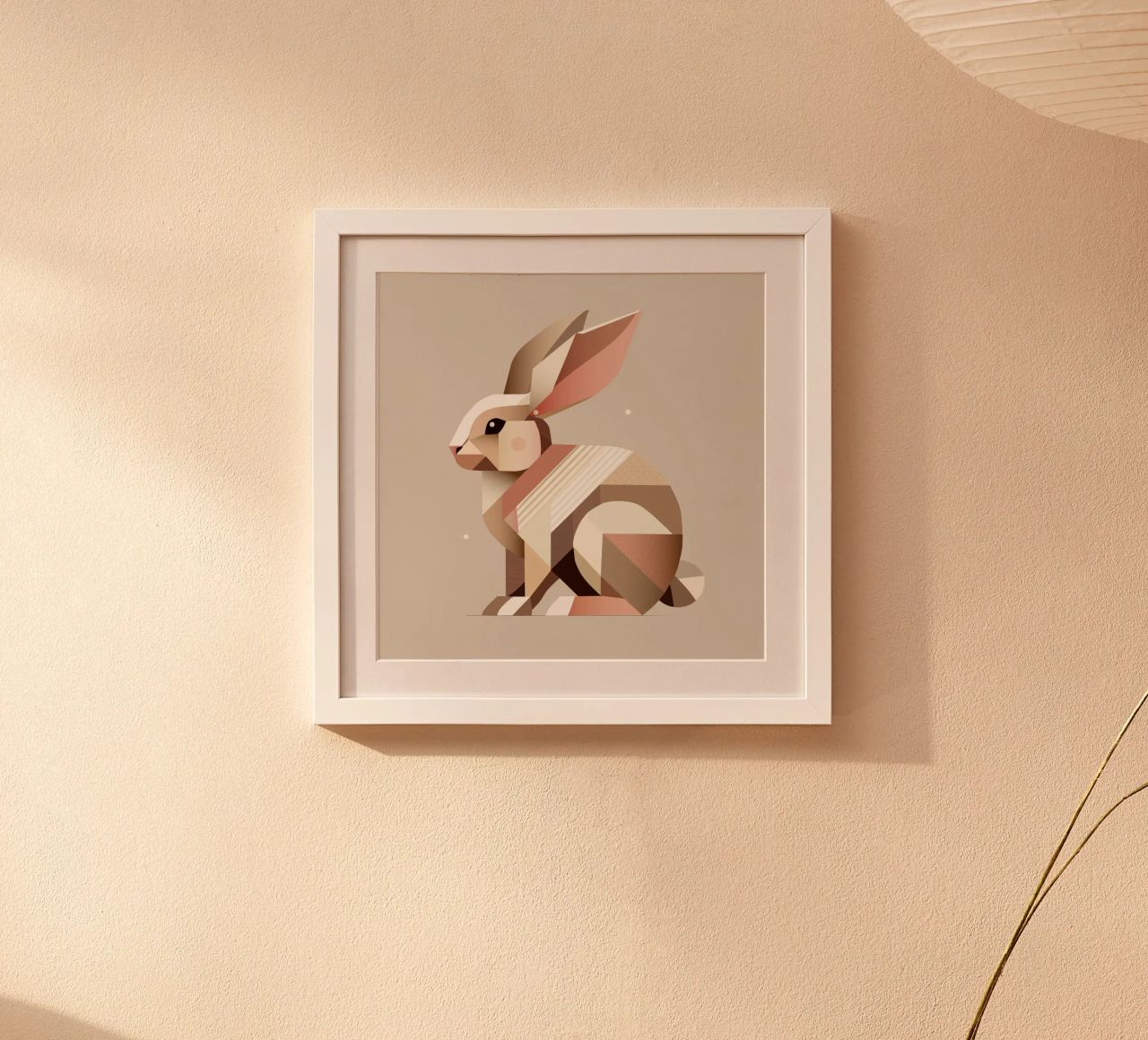 Charmante Geometrie – Der abstrakte Hase Poster von namosh