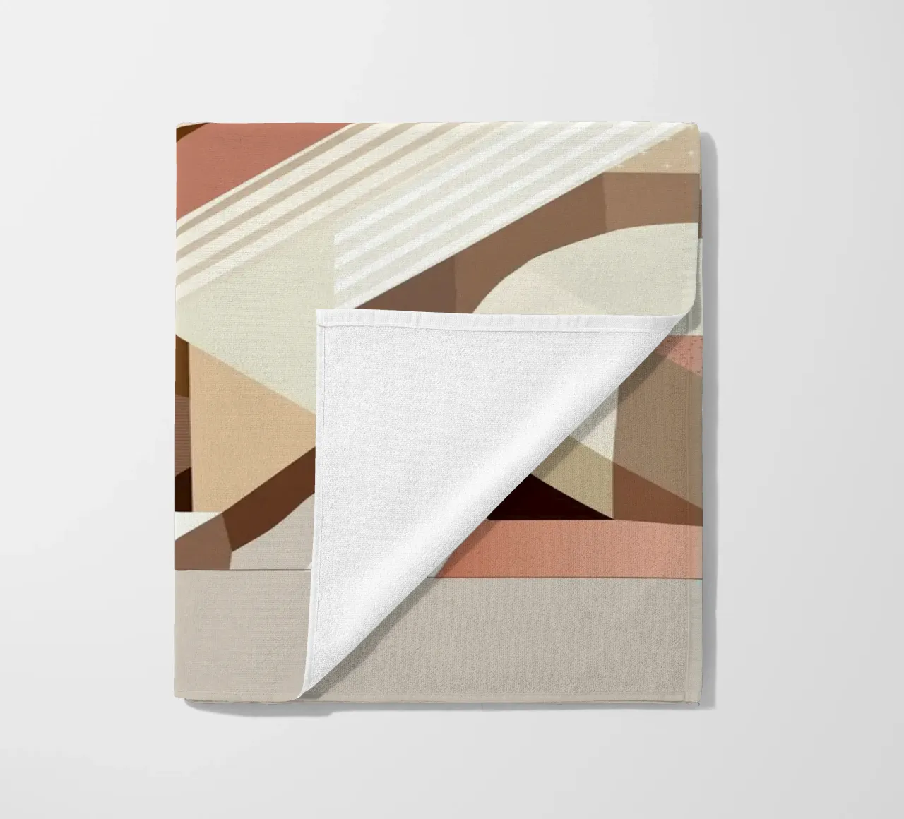 Charming geometry - The abstract rabbit beach towel by namosh