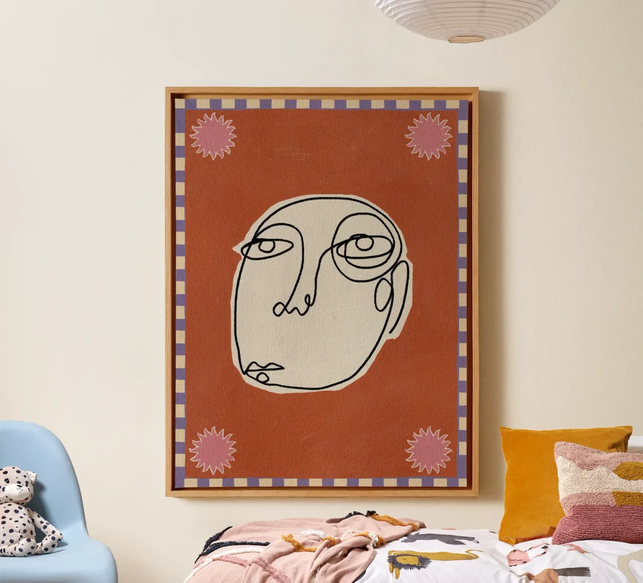 Under The Sun 3 canvas met Baklijst van Shatha Al Dafai