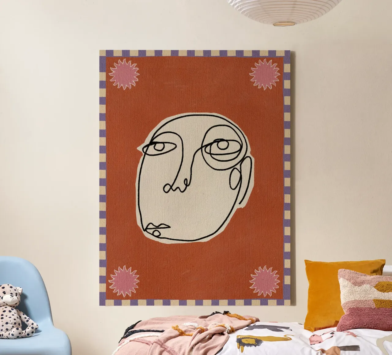 Under The Sun 3 canvas met Baklijst van Shatha Al Dafai
