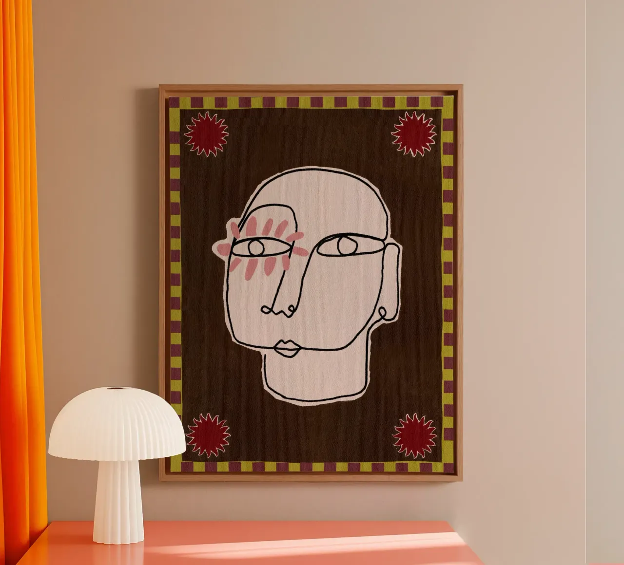 Under The Sun 2 canvas met Baklijst van Shatha Al Dafai