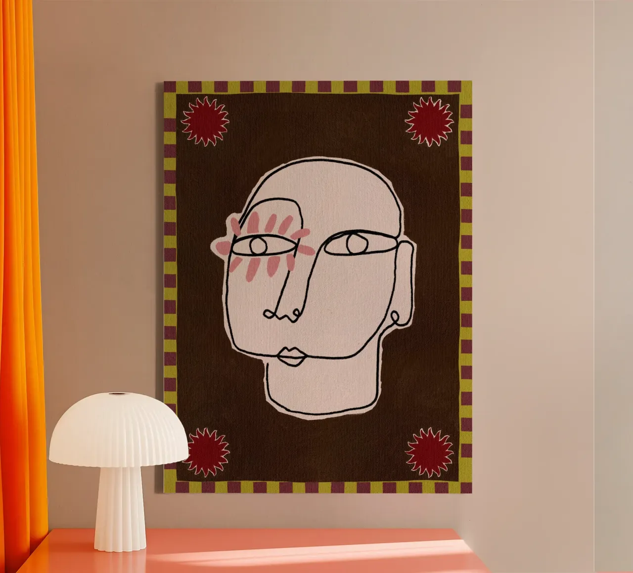 Under The Sun 2 canvas met Baklijst van Shatha Al Dafai