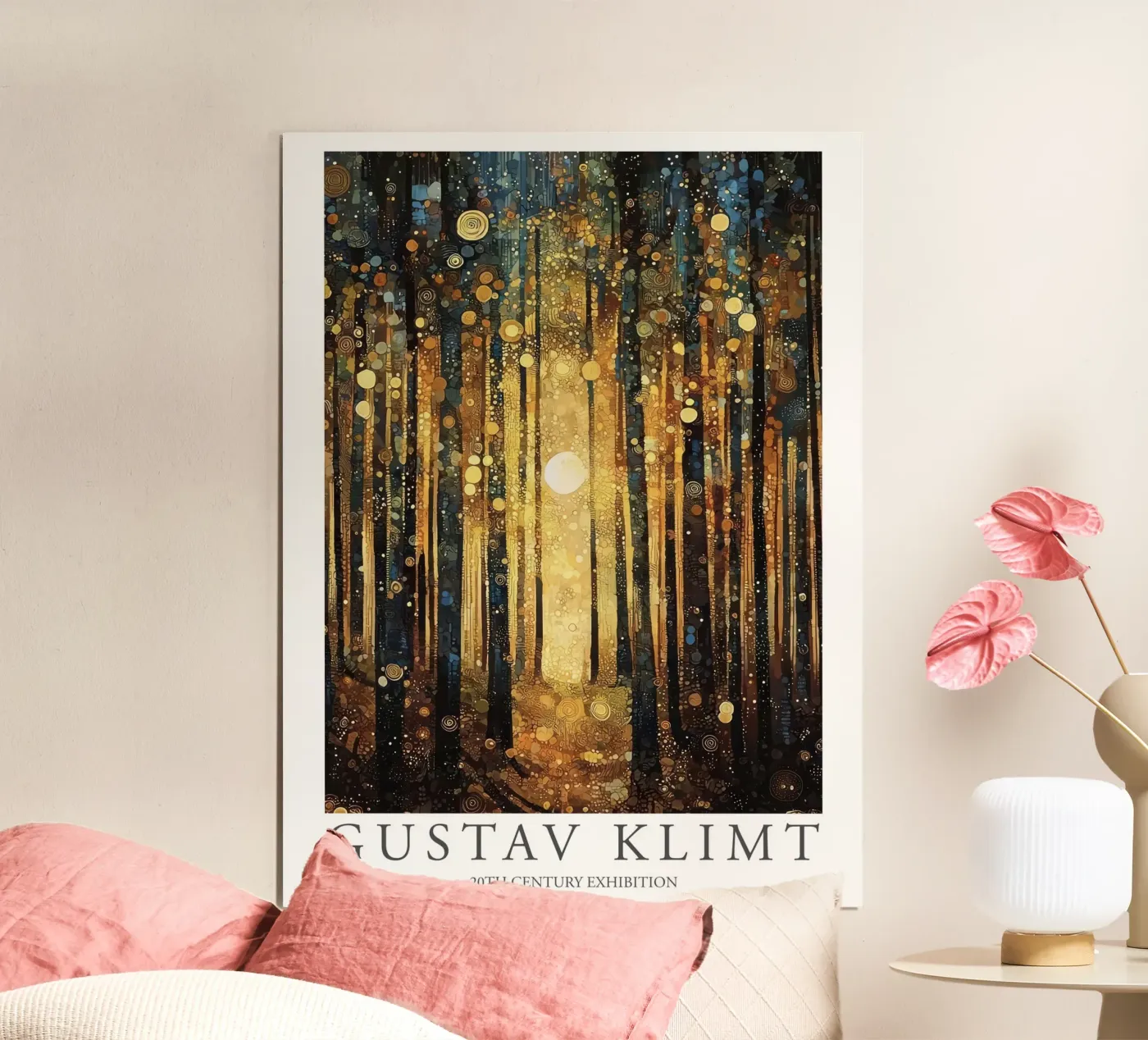 Forest Sun Trees poster by Peaches Art Prints