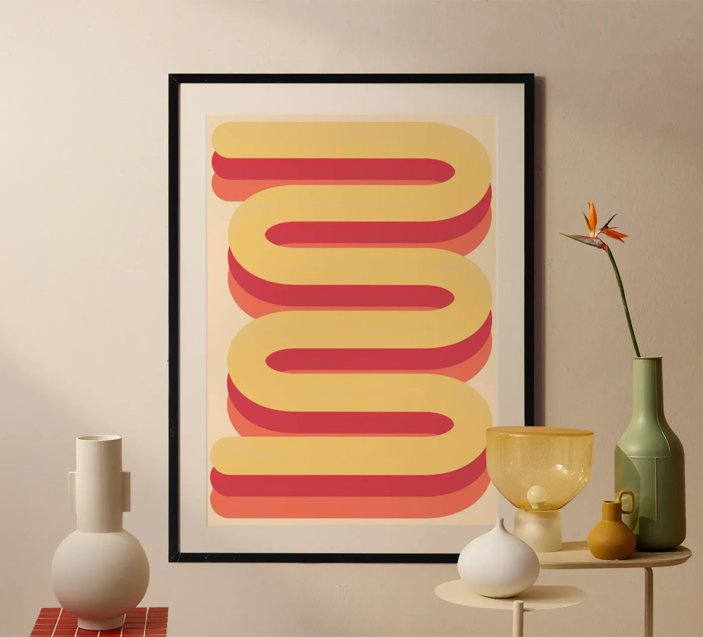 yellow curves poster da lookingforsunrays