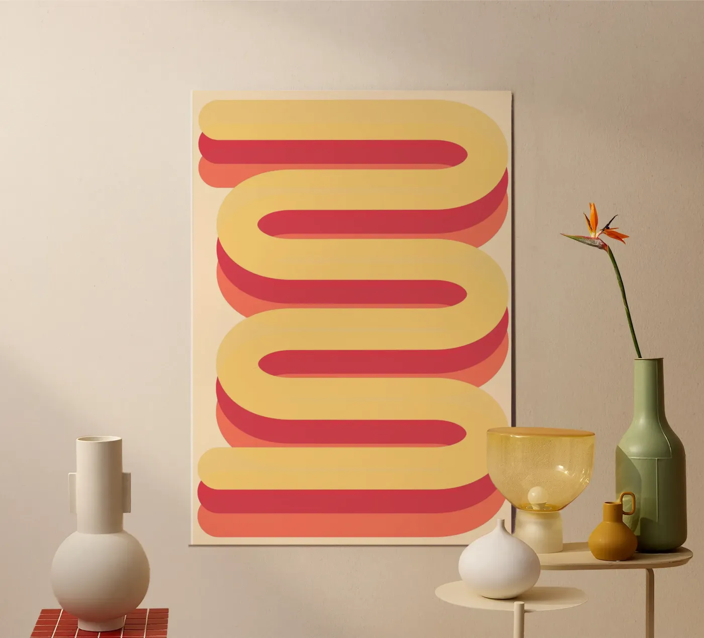 yellow curves poster da lookingforsunrays