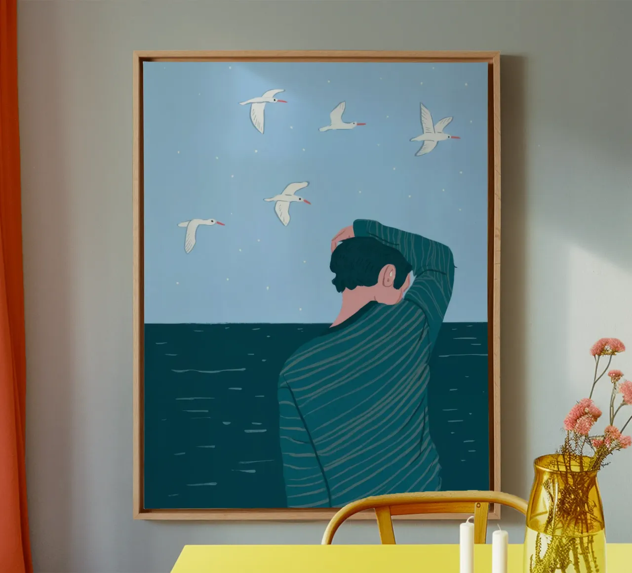 Seaside Contemplation canvas by Demar Galleria