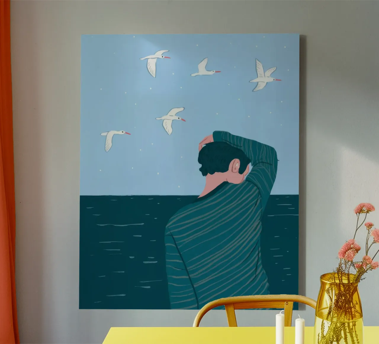 Seaside Contemplation canvas by Demar Galleria