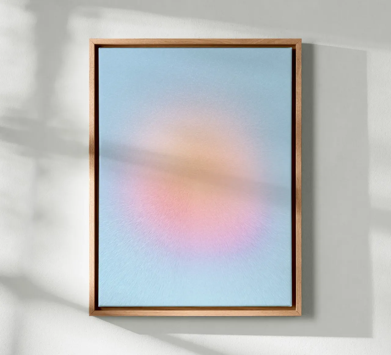 Pastello Sun Blush Gradient Glow tela con Cornice a cassetta da Dominique Vari Abstract