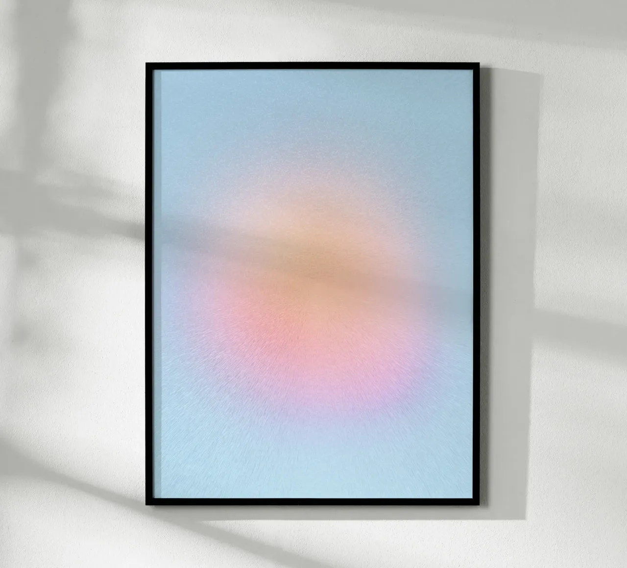 Pastello Sun Blush Gradient Glow poster con telaio in alluminio da Dominique Vari Abstract