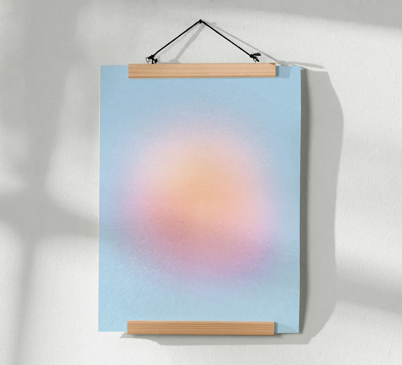 Pastello Sun Blush Gradient Glow poster con telaio in alluminio da Dominique Vari Abstract