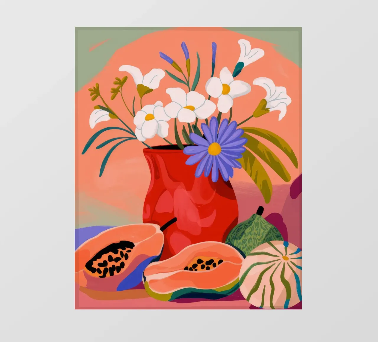 Vibrierendes Bouquet PVC Plane von Demar Galleria