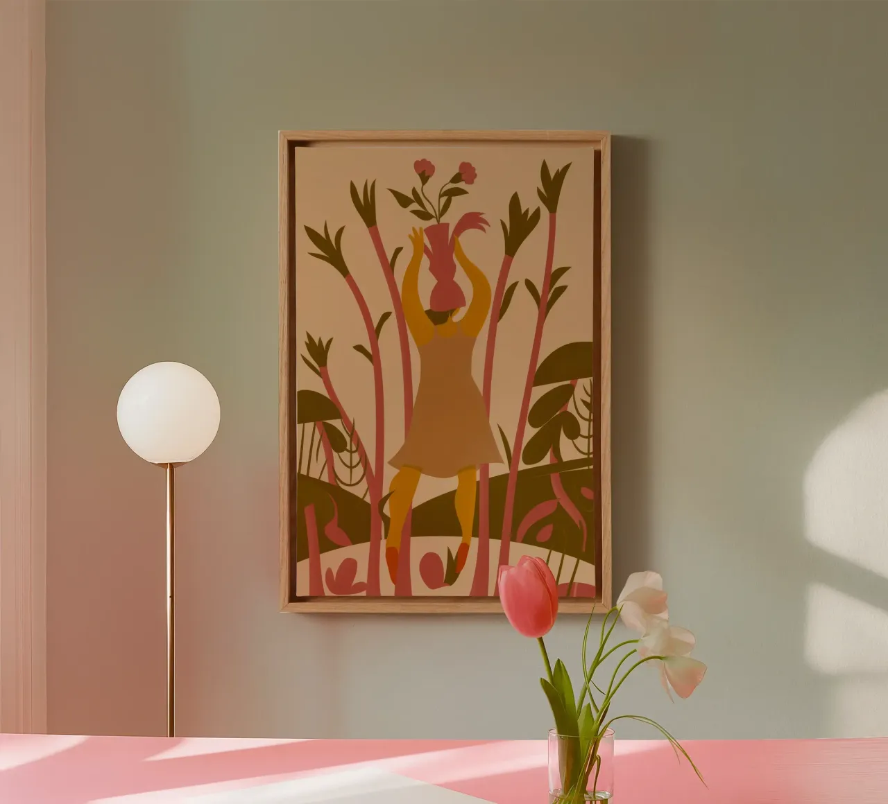 Vreugde oogsten canvas met Baklijst van Demar Galleria