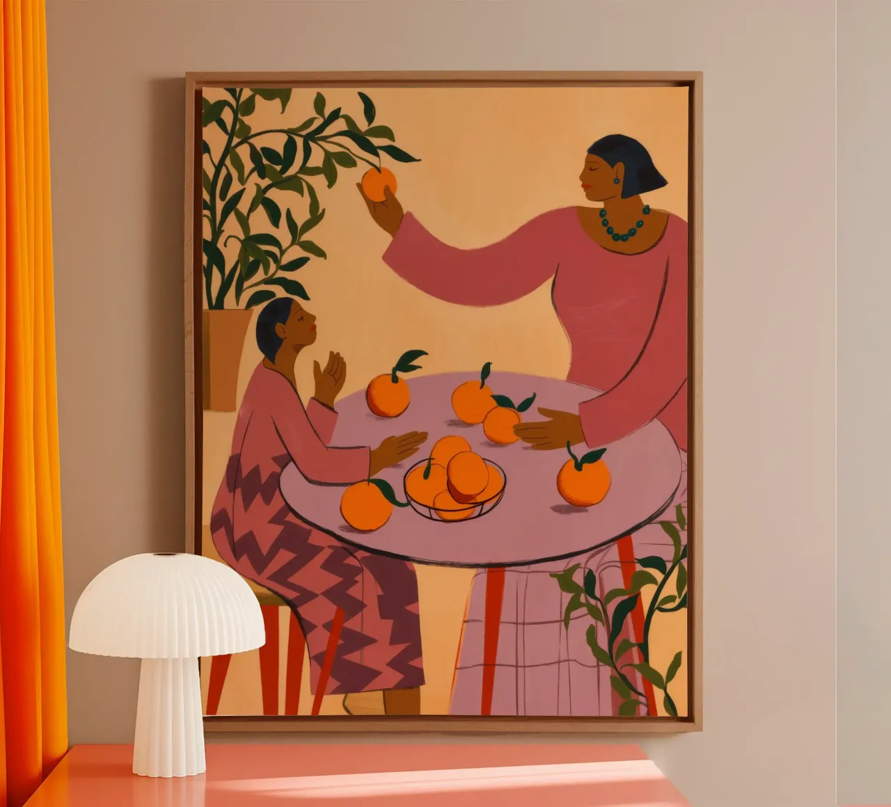 Orange Picking Scene canvas by Demar Galleria