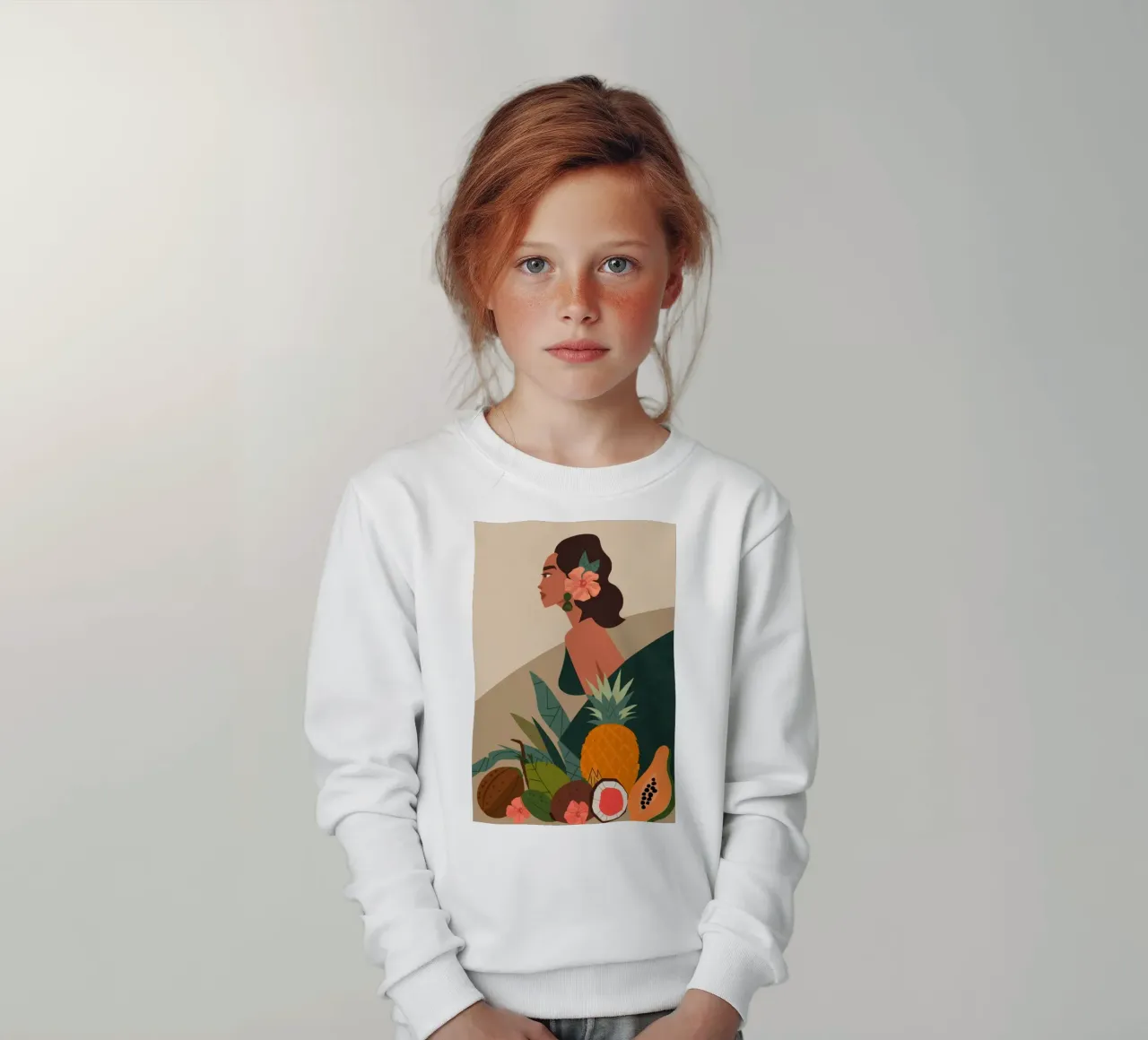 Fruchtbares Porträt Kinder Sweatshirt von Demar Galleria