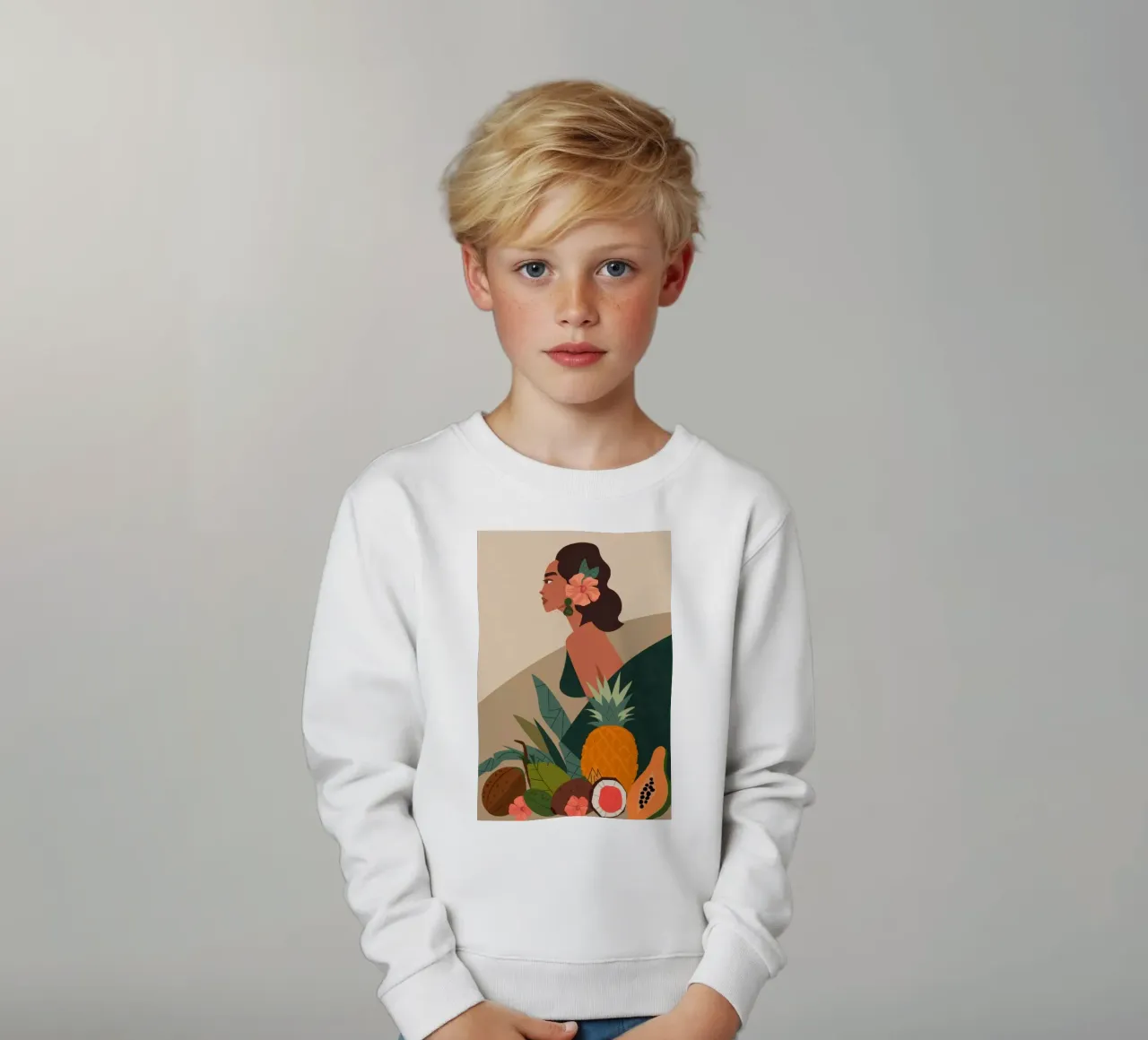Fruchtbares Porträt Kinder Sweatshirt von Demar Galleria