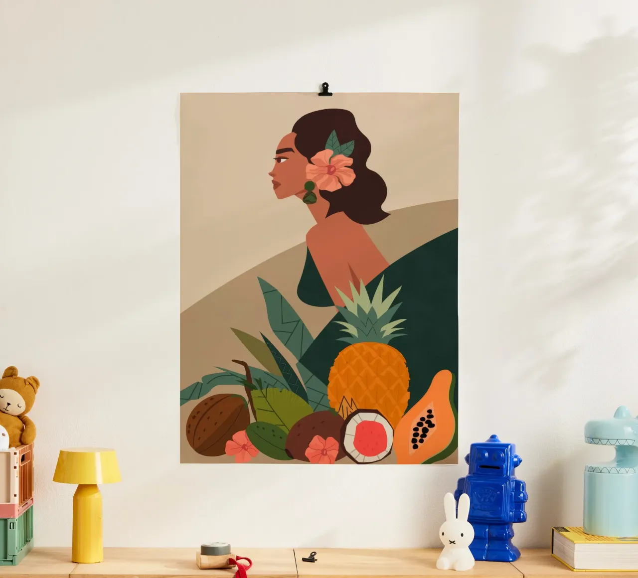 Ritratto fruttuoso poster con telaio in plastica da Demar Galleria