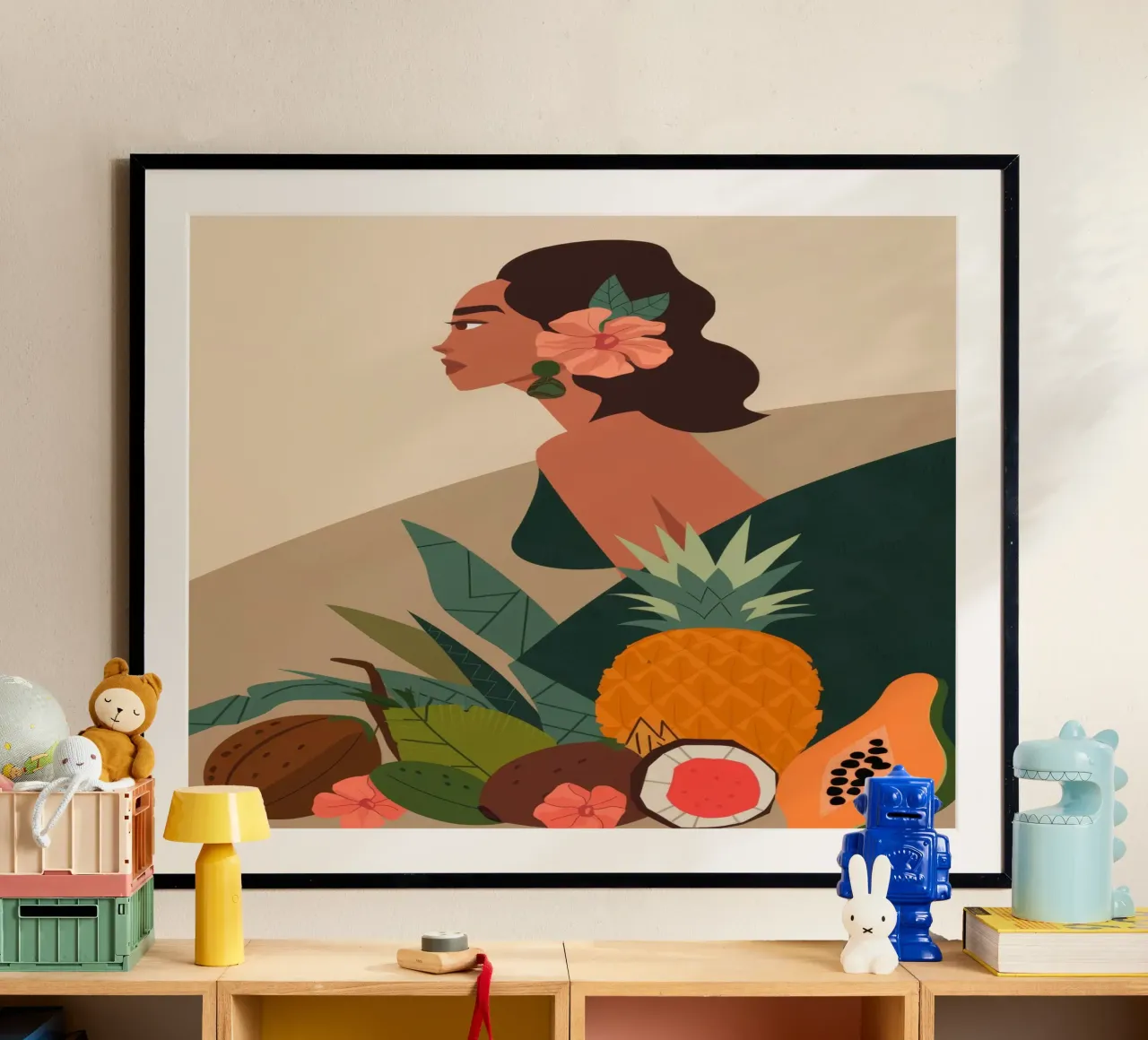 Ritratto fruttuoso poster con telaio in plastica da Demar Galleria