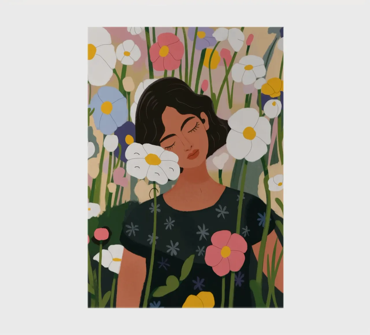 Portrait d'un champ de fleurs carnet de notes de Demar Galleria