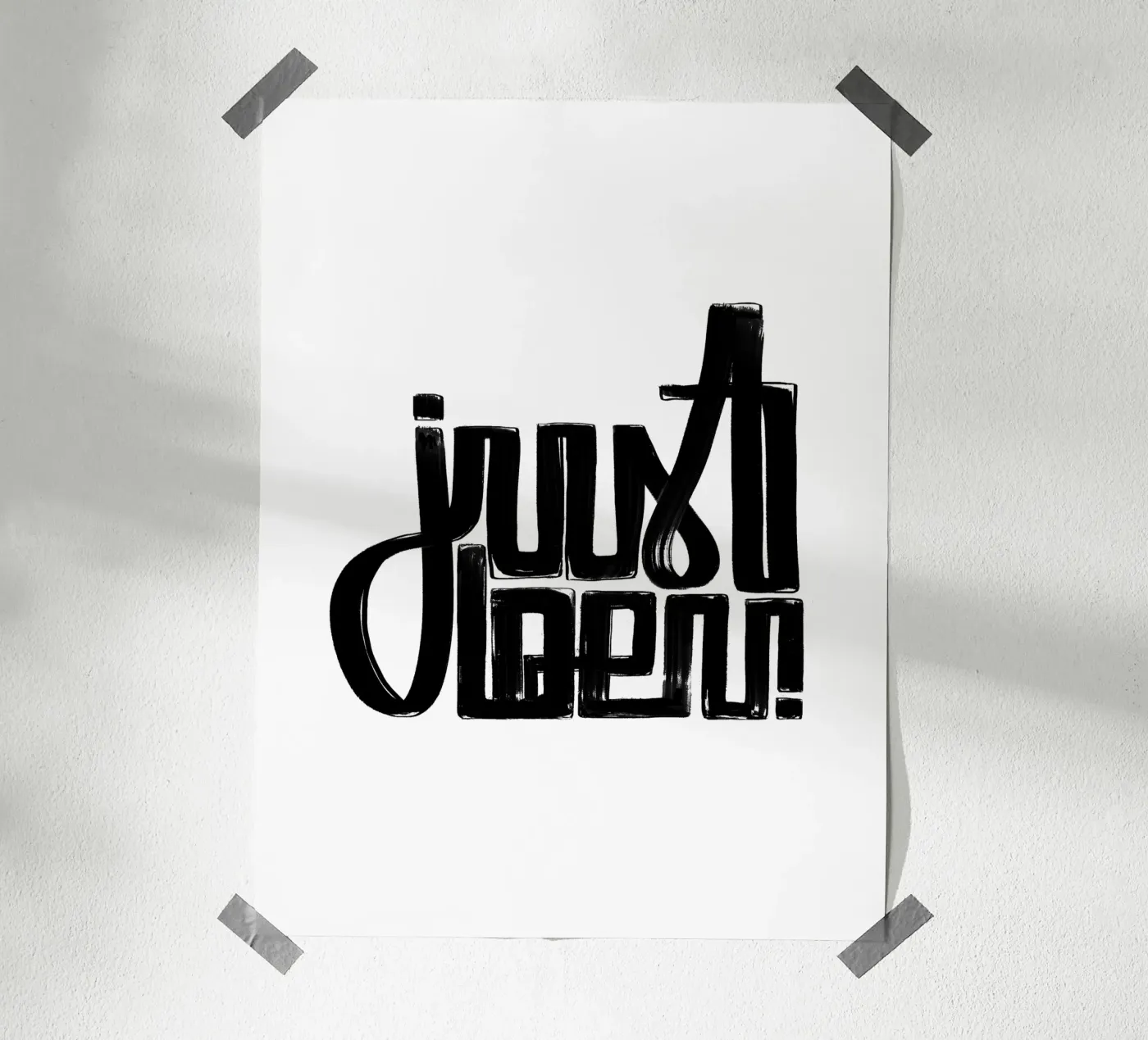 just be u poster van LIMITED EDITION LETTERS