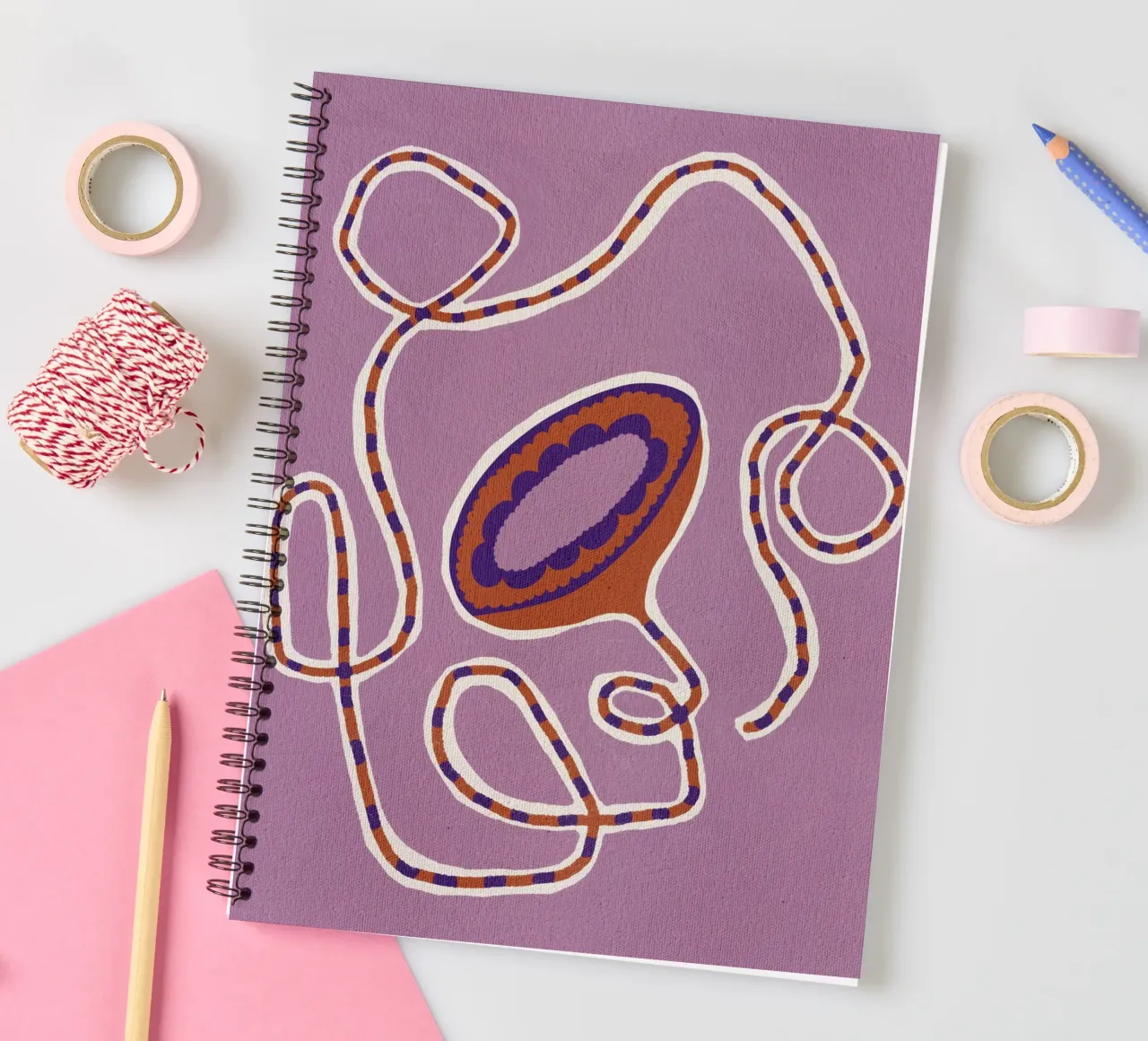 Delicate Bloom 21 spiral notebook by Shatha Al Dafai