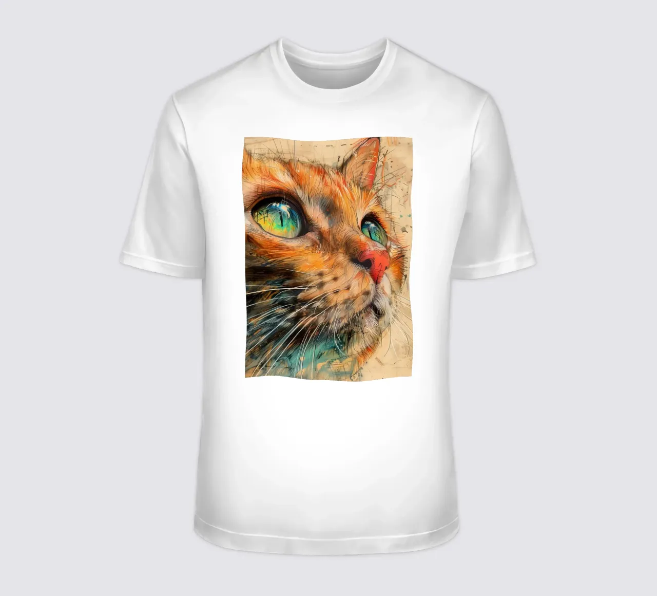 Gatto zenzero t-shirt da Justyna Jaszke JBJart