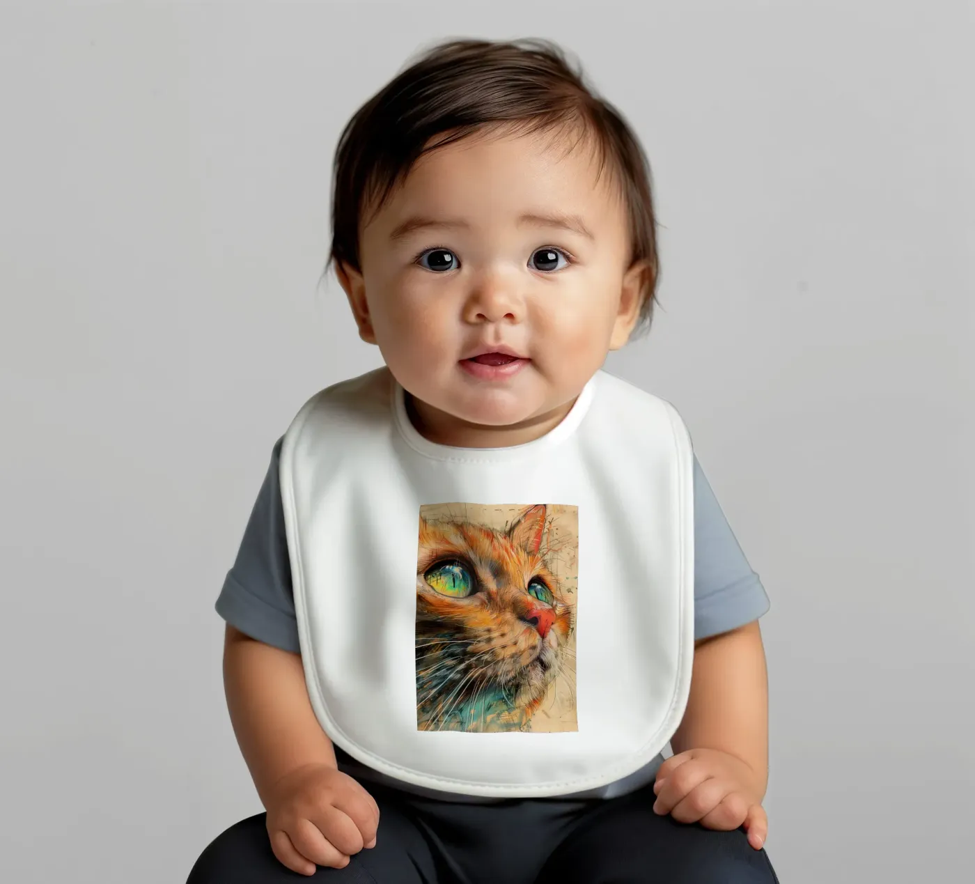 Gatto zenzero bavaglino da Justyna Jaszke JBJart