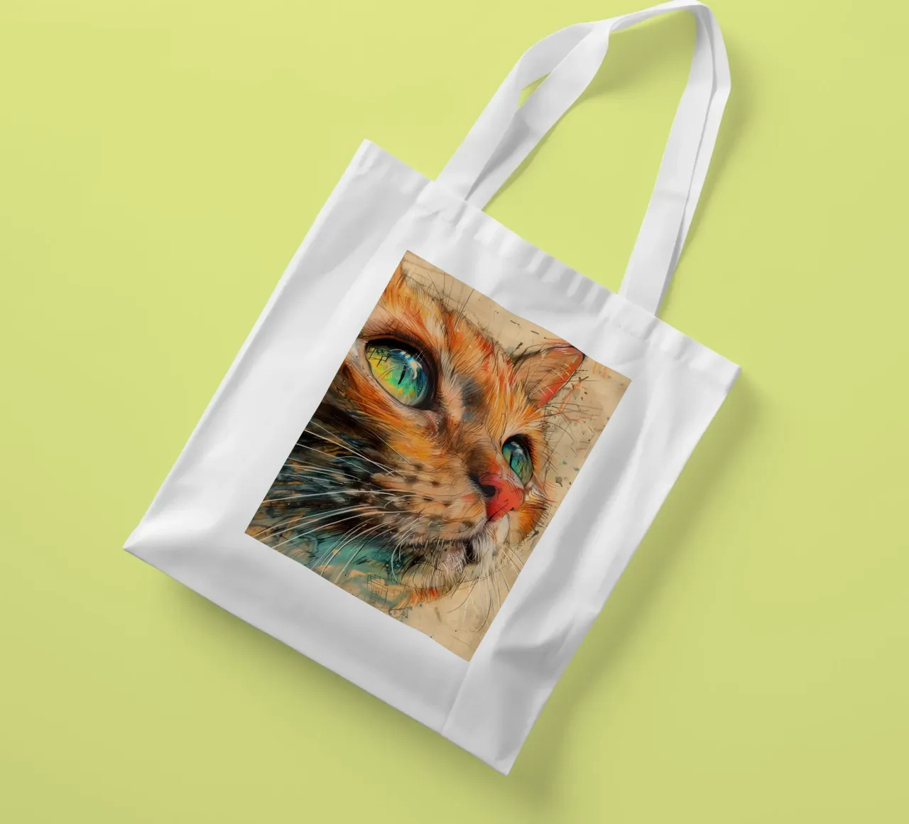 Ingwer-Katze Jutebeutel von Justyna Jaszke JBJart