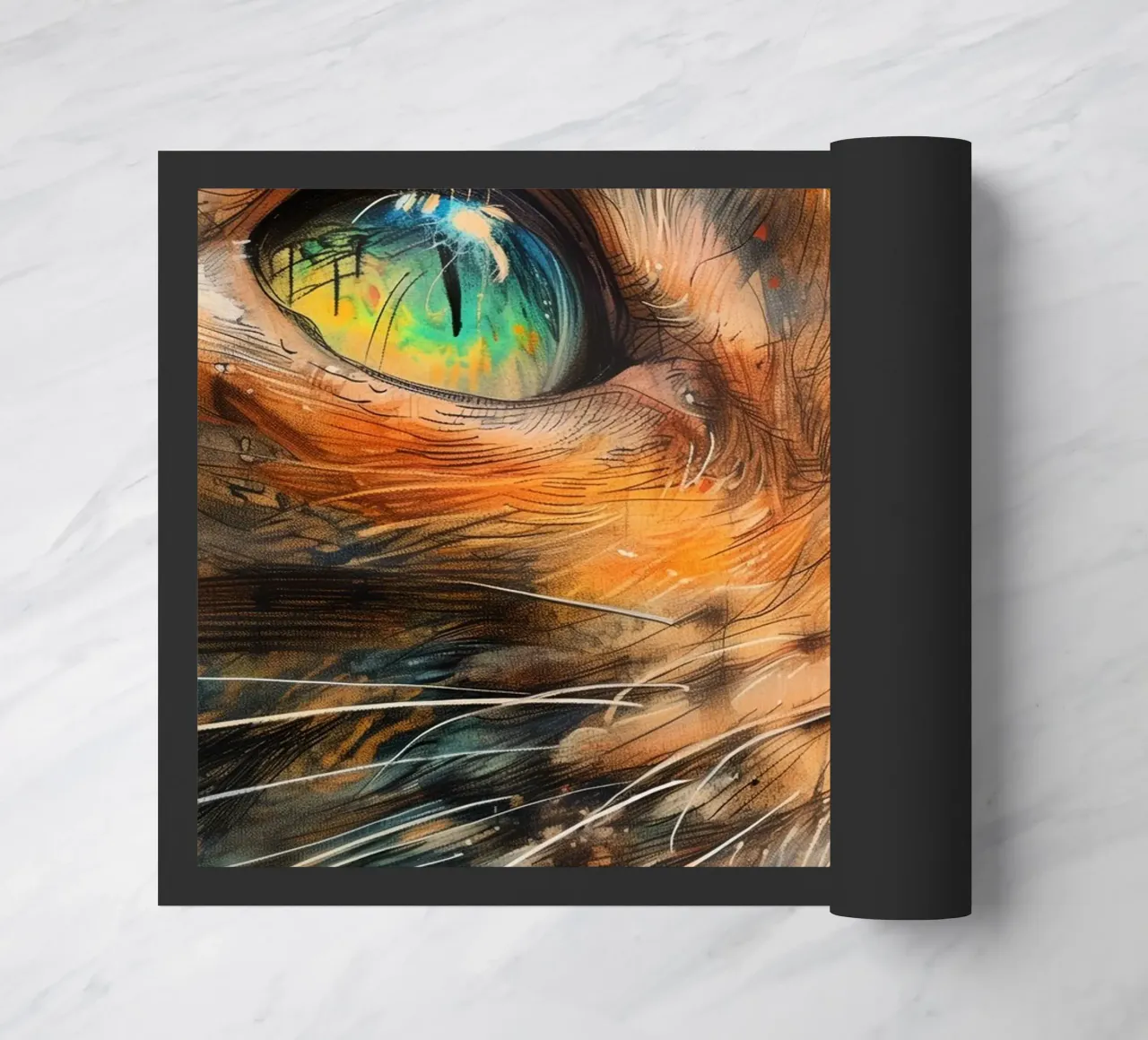 Ginger kat deurmat van Justyna Jaszke JBJart