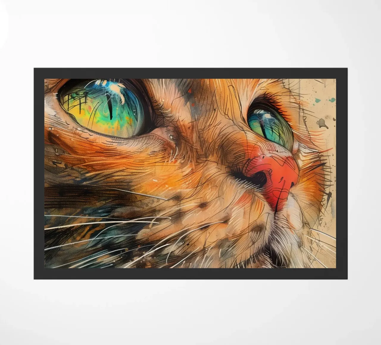 Ginger kat deurmat van Justyna Jaszke JBJart