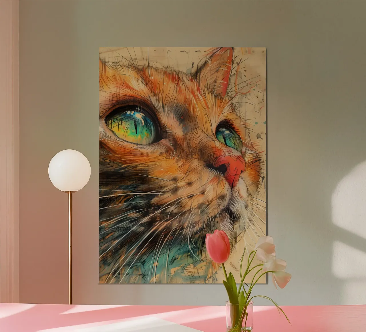 Ginger cat poster da Justyna Jaszke JBJart