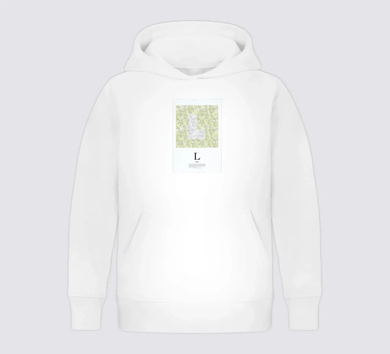L - Lettrism felpa bambino con cappuccio da The True Type
