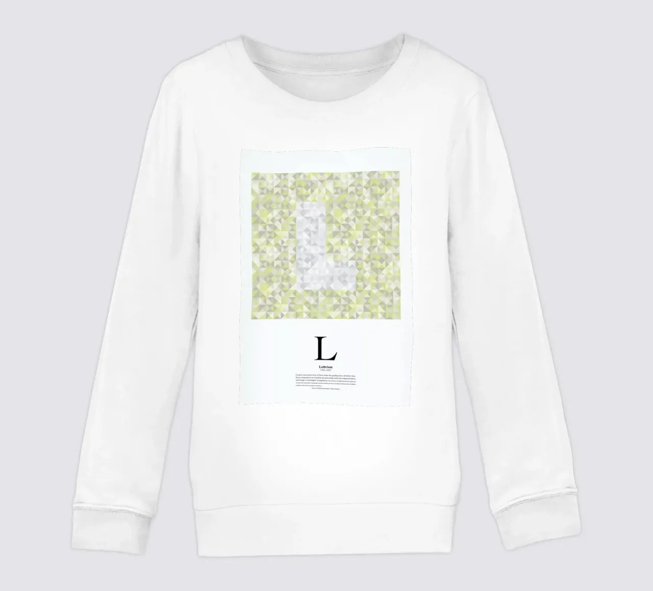 L - Lettrism felpa bambino da The True Type