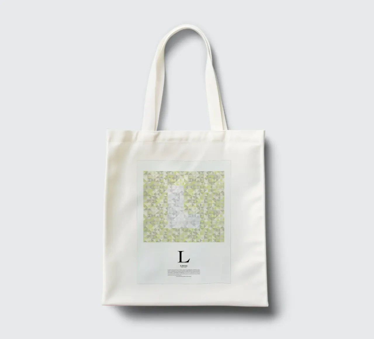 L - Lettrism borsa in juta da The True Type