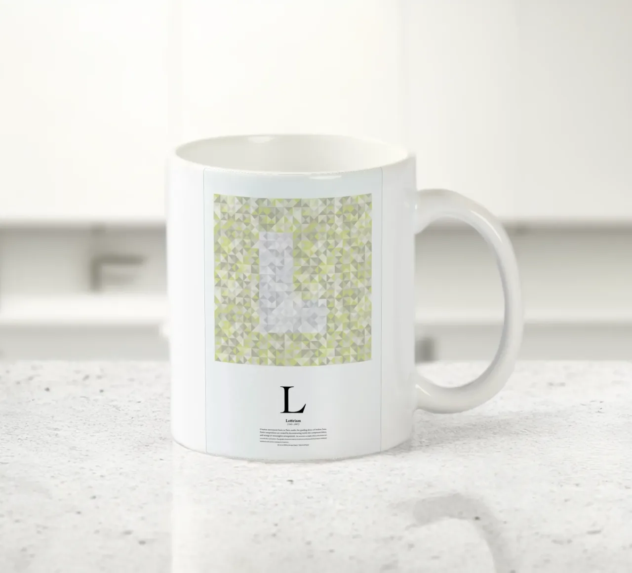 L - Lettrism tazza in ceramica da The True Type