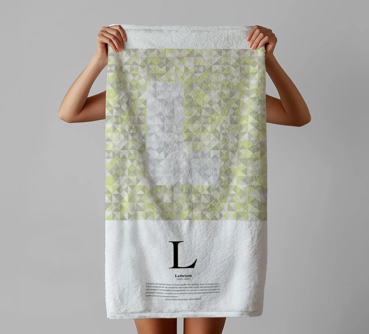 L - Lettrism asciugamano da bagno da The True Type