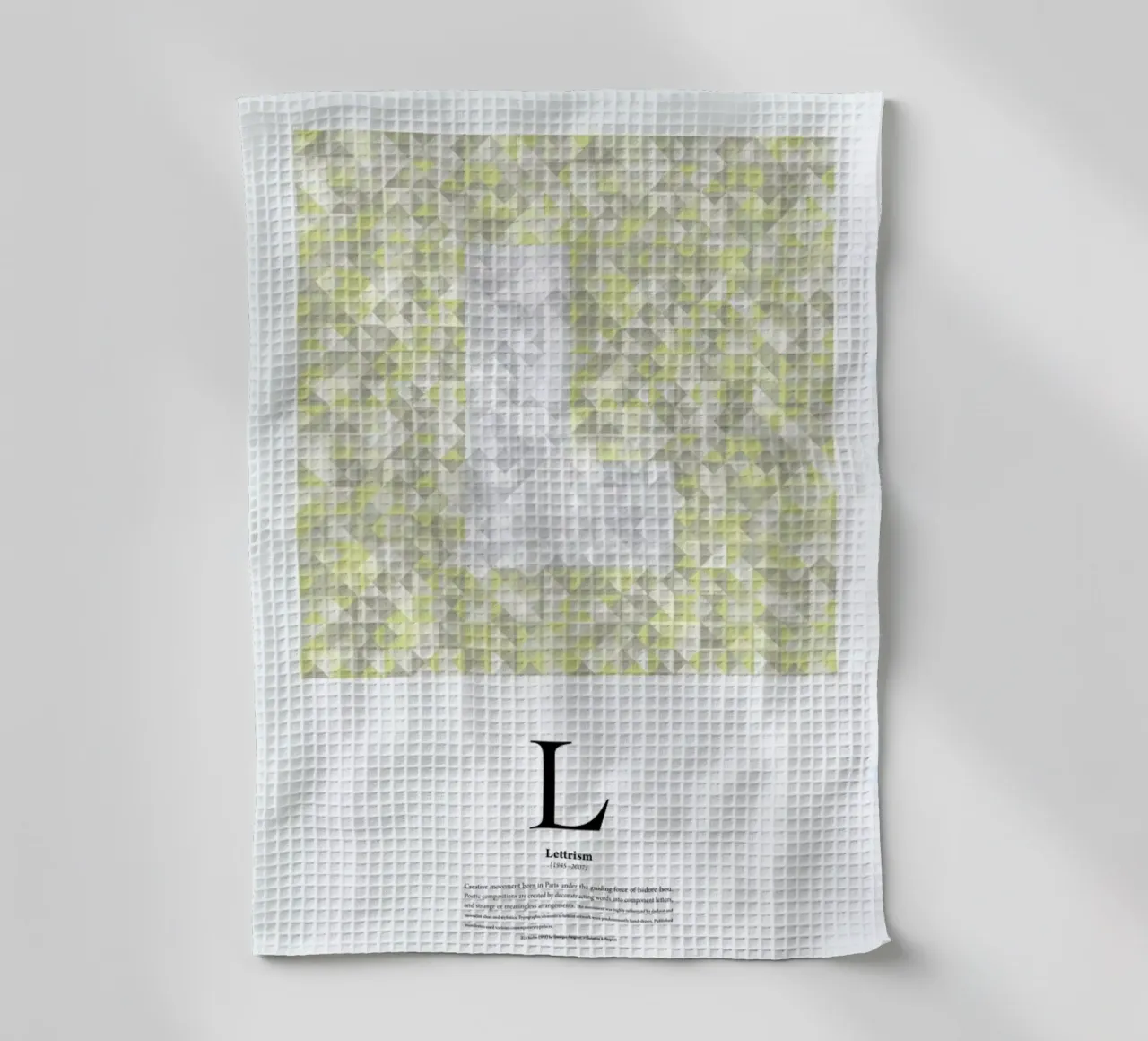 L - Lettrism canovaccio da cucina da The True Type