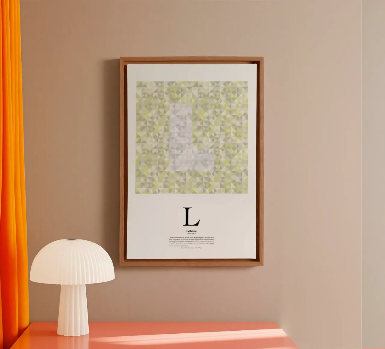 L - Lettrism tela con Cornice a cassetta da The True Type